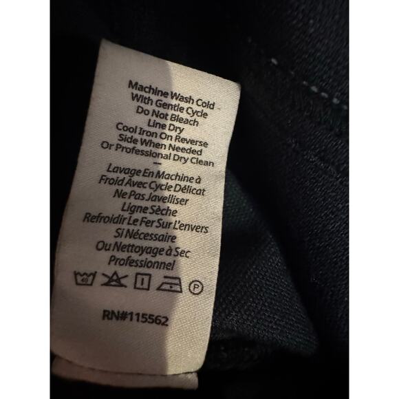 Cinq A Sept Shanis Black Vegan Leather Slit Bootcut Pants Size 2 - Picture 9 of 9